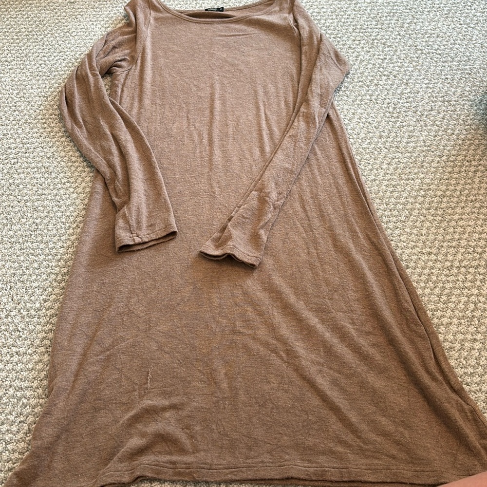 Yala Brown Long Sleeve Sweater Dress — SIZE XS!
